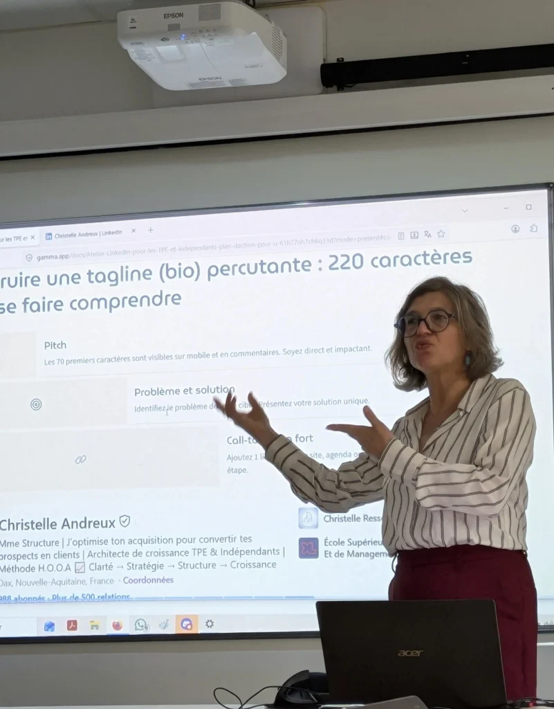 Christelle Andreux Christelle Ressources Mme Structure Consultante croissance des TPE et independants