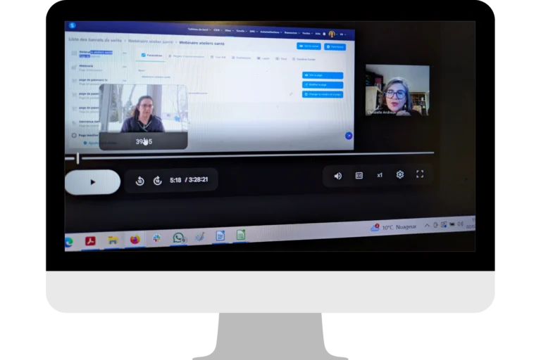 mock up visio Christelle Andreux, Consulting croissance Scaling à Dax, experte en structure et automatisation pour TPE et Indépendants via la méthode HOOA